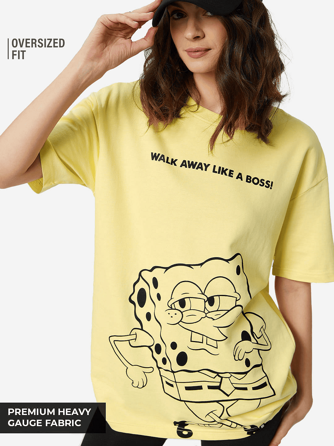 SpongeBob: Like A Boss Women Oversized T-Shirts